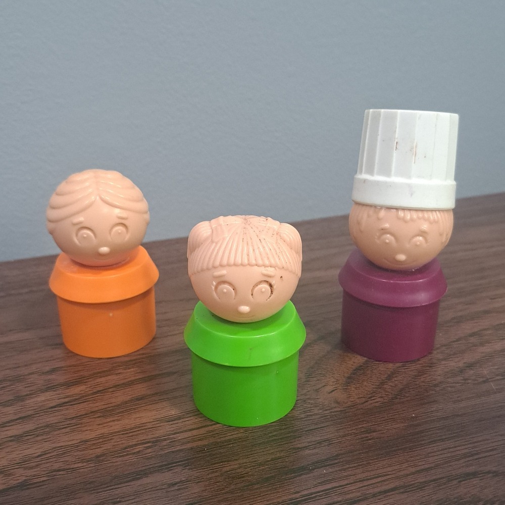VTG Tupperware Tuppertoy People Lot of‎ 3 Grandma Woman Chef 80s Retro